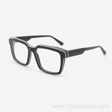 Square Layer Acetate Unisex Optical Frames 23A3201